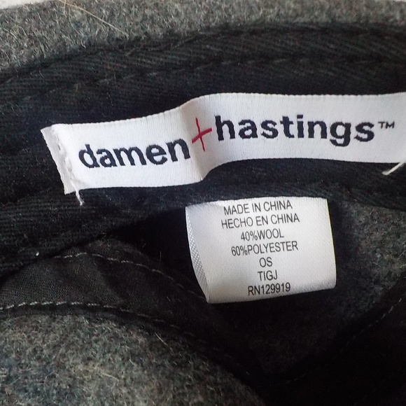 damen hastings Gray Wool Newsboy Cap (UNISEX) - Picture 5 of 6